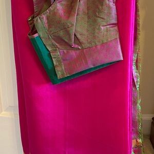 Indian outfit: Saree with matching blouse